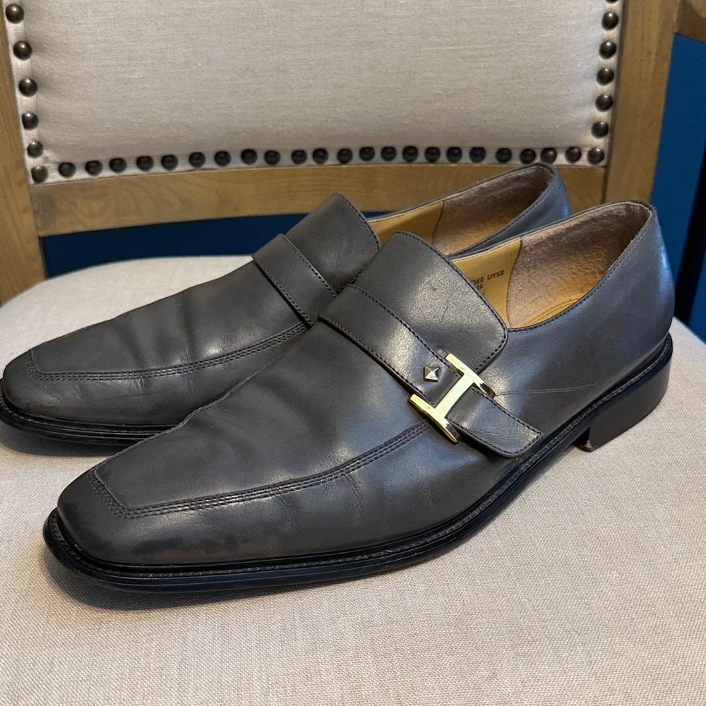 Giorgio Brutini Vintage Monk Strap Leather Loafers, Size 12